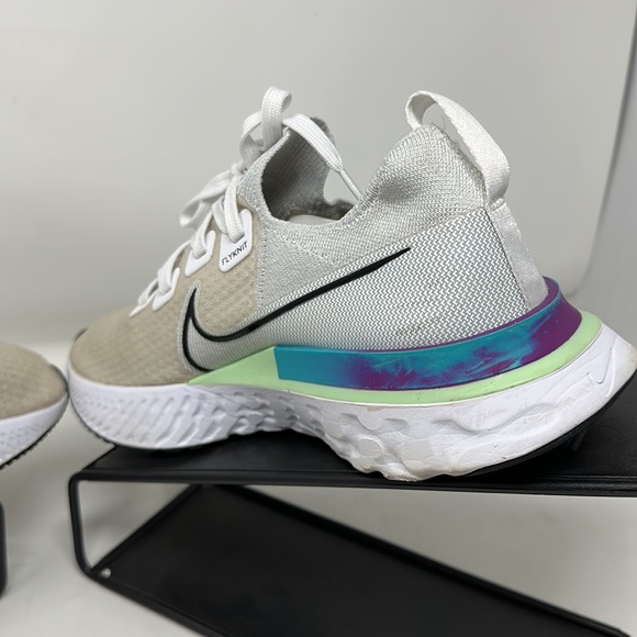 Nike React Infinity Run Flyknit FK Running 9.5 CD4371 102 White Vapor Green Men - Picture 8 of 16